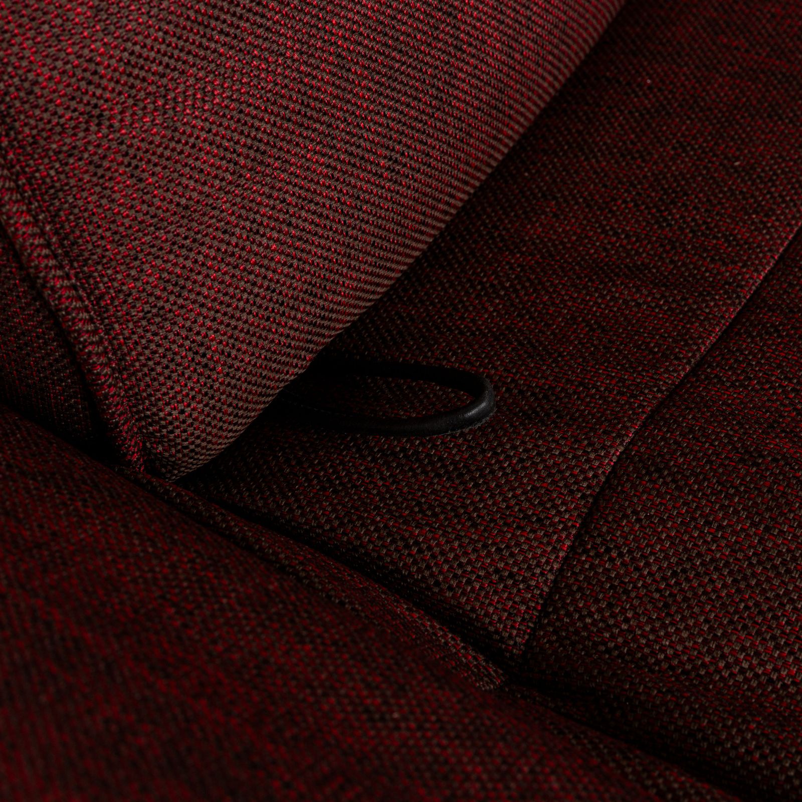 Canapé De Sede DS 450 en tissu rouge, 2 places, fonction relaxation, revêtement neuf photo vinterior