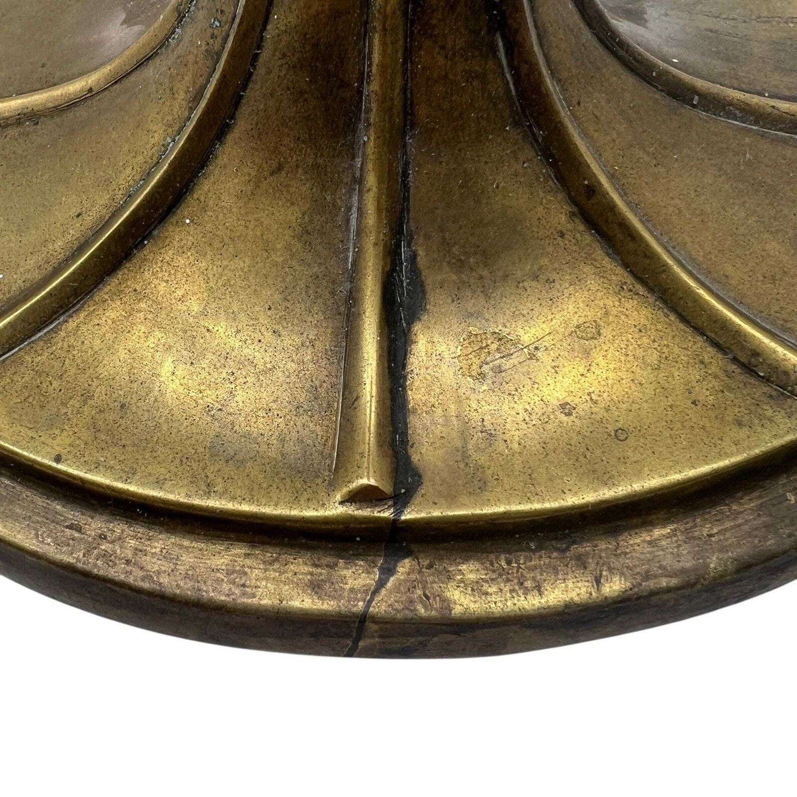 Antique Victorian Heavy Pair Of Brass Oval Based Candlesticks   Country House Decor   Home Decor photo 68.0