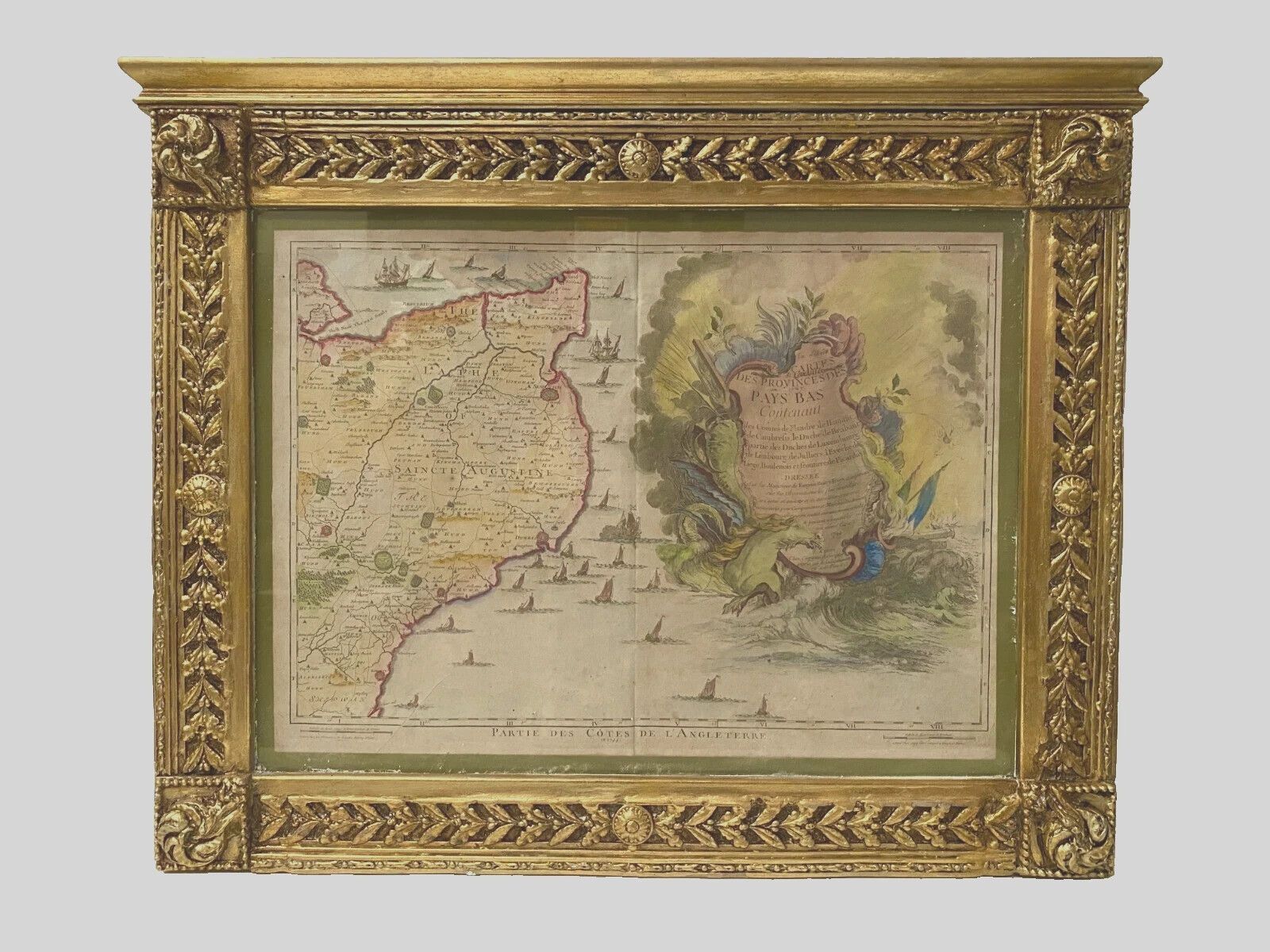 Enhanced Engraving Of Part Of The Coasts Of England 19th Century