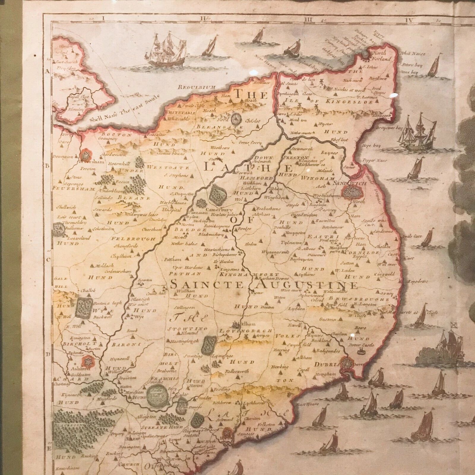 Enhanced Engraving Of Part Of The Coasts Of England 19th Century photo furniture