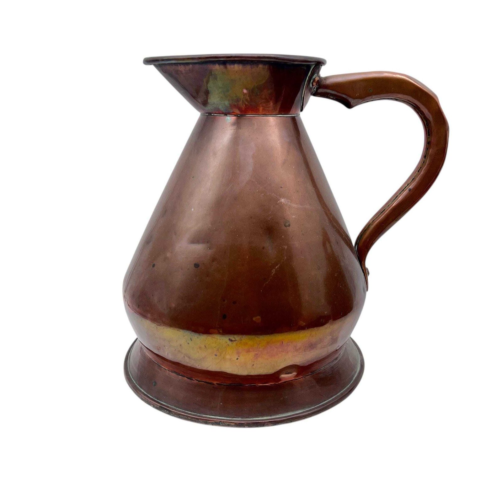Antique Large Copper 1 Gallon Haystack Measuring Jug   George V   Thomas O Blake   58 Hatton Garden London   Country House Decor