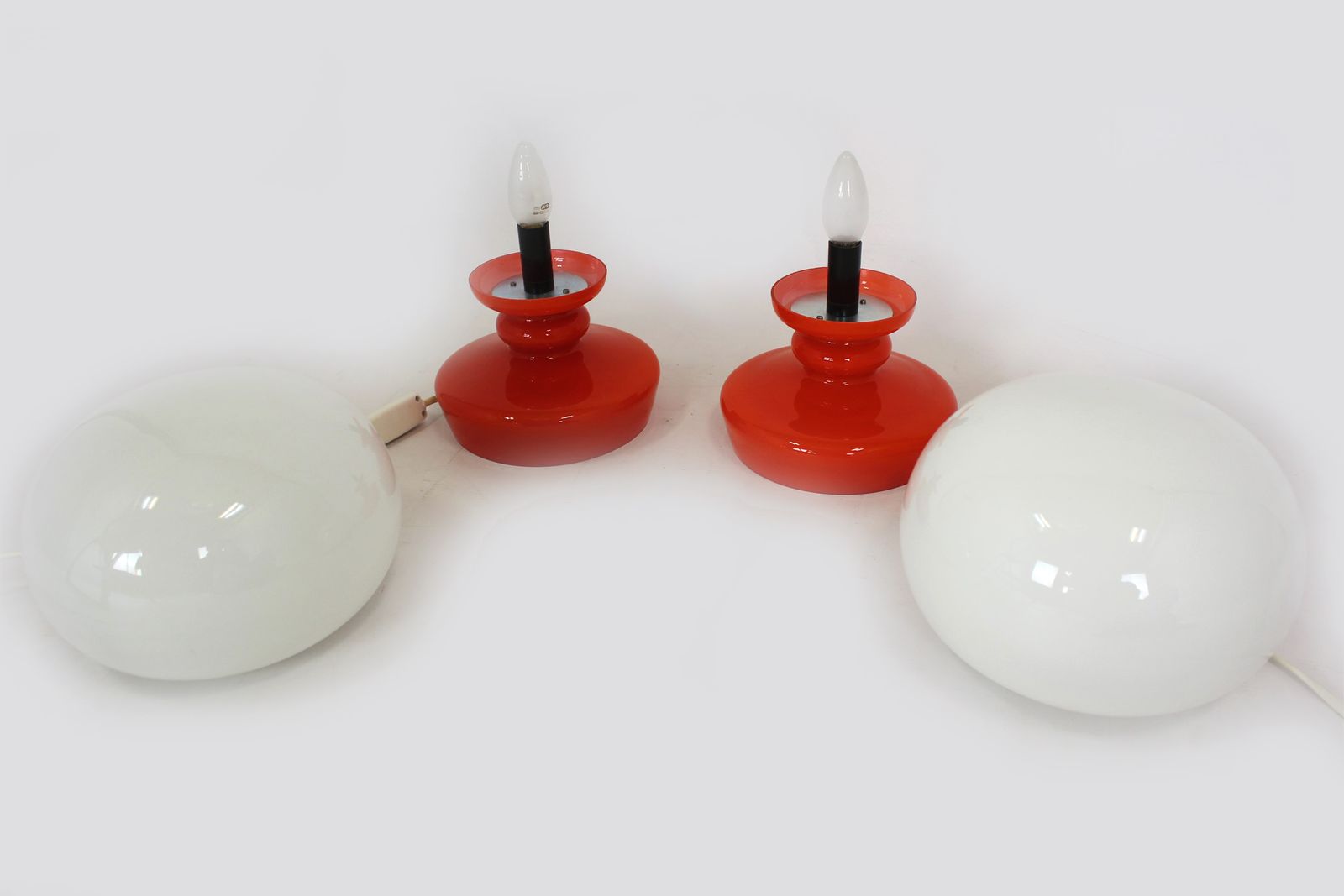 Glass Table Lamps By Stepan Tabery For Osvetlovaci Sklo, 1970s, Set Of 2 photo vinterior