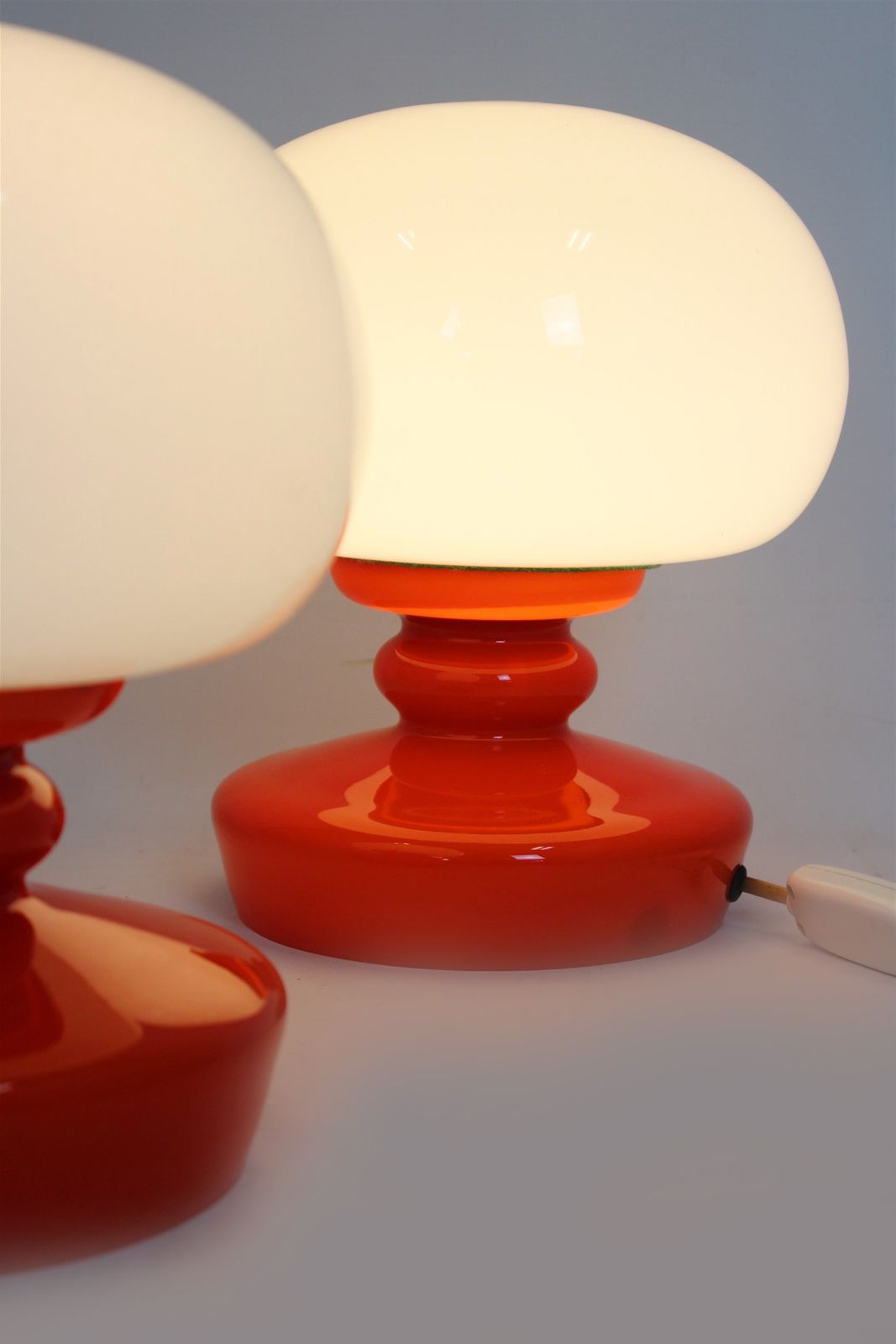 Lighting Glass Table Lamps By Stepan Tabery For Osvetlovaci Sklo, 1970s, Set Of 2 photo