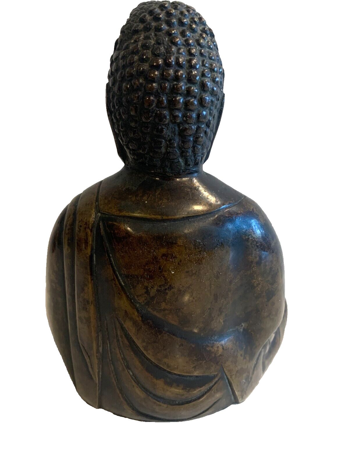 Bouddha En Bronze Massif A Patine Brune XX Siècle photo vinterior