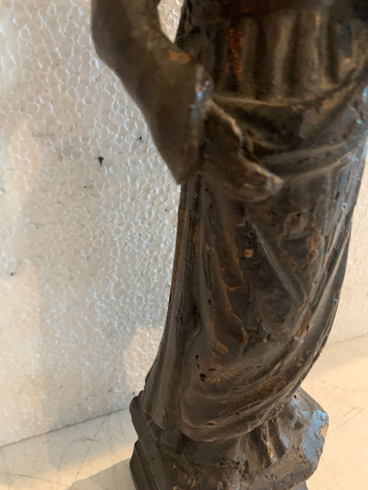 Virgin And Child Jesusen Wood Carved And Patinated 18th Century photo vinterior