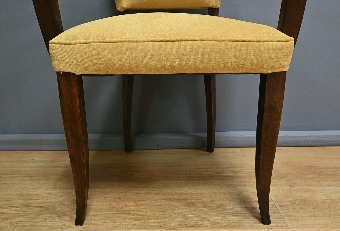 4350.0 Set Of 4 Bridge Armchairs, Art Deco, J.Leleu Style – 1940 photo