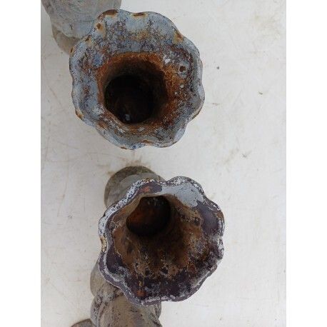 Lot Of 5 Cast Iron Vases 1900 From Charleville   Mézières photo vintage