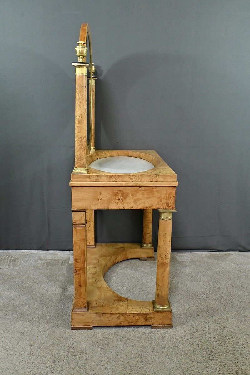 2830.0 Dressing Table In Elm Burl Veneer, Empire Period – Early 19th Century photo