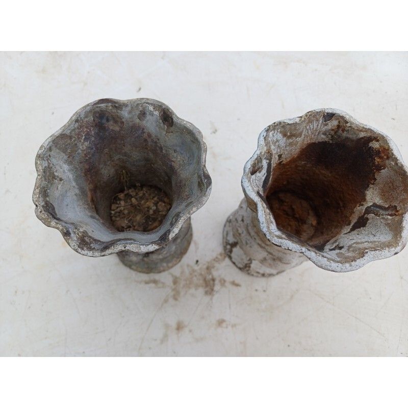 Pair Of Cast Iron Vases 1900 From Charleville Mézières photo furniture