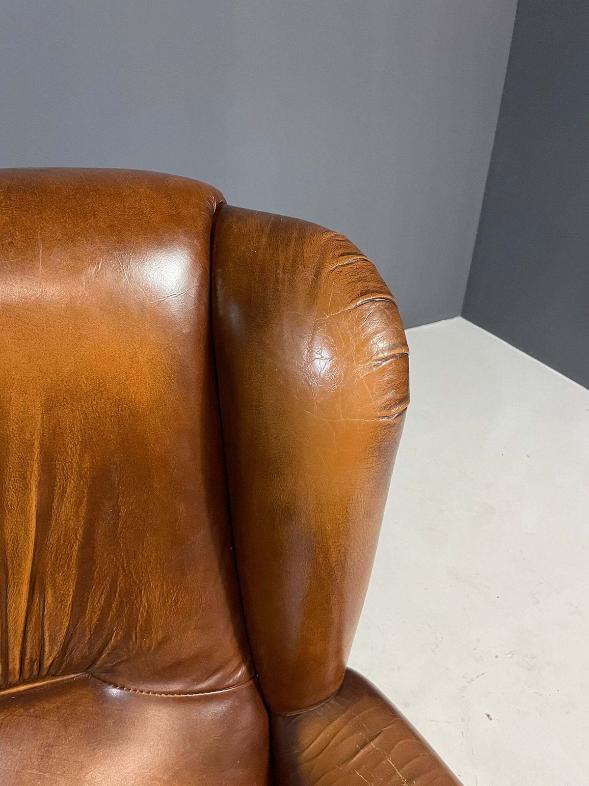 Pair Of Art Deco Leather Club Chairs, Czechoslovakia, 1930s photo Furniture