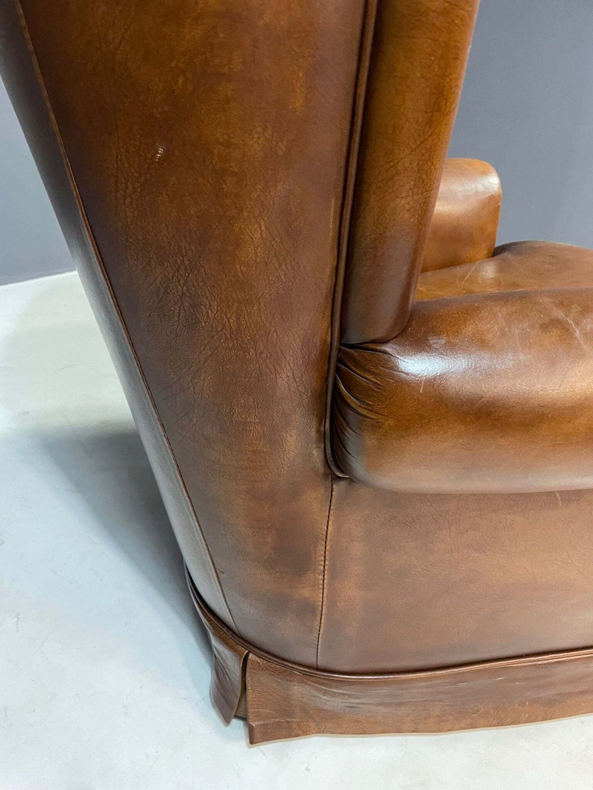 Pair Of Art Deco Leather Club Chairs, Czechoslovakia, 1930s photo vintage