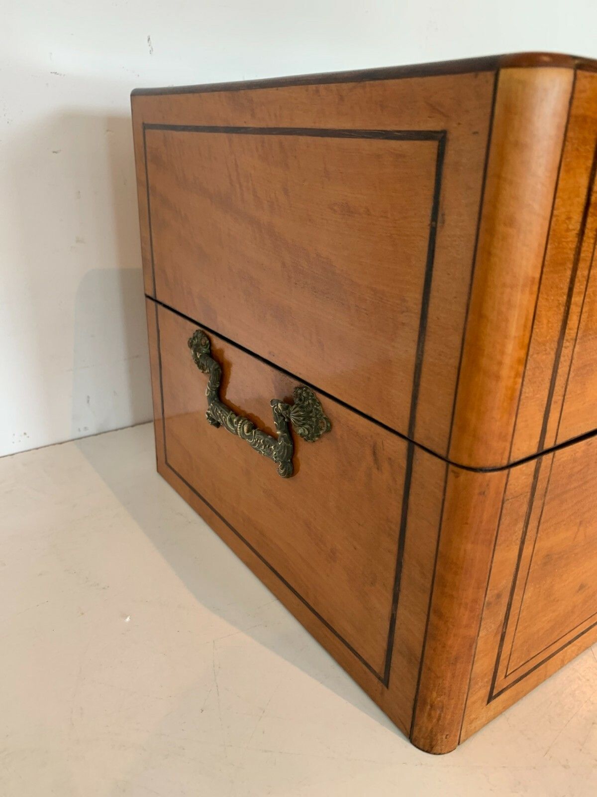 photo for sale Charles X Style Lemon Wood Veneer Liquor Cellar 19th Century