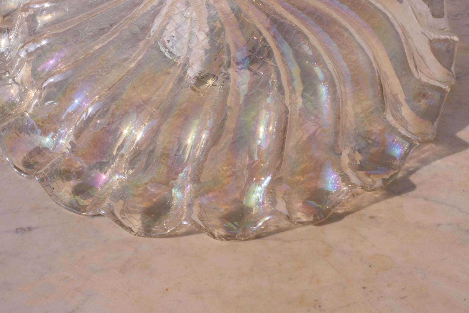 Charming Italian Iridescent Murano Glass Ceiling Fixture, Murano, 1960 photo for sale