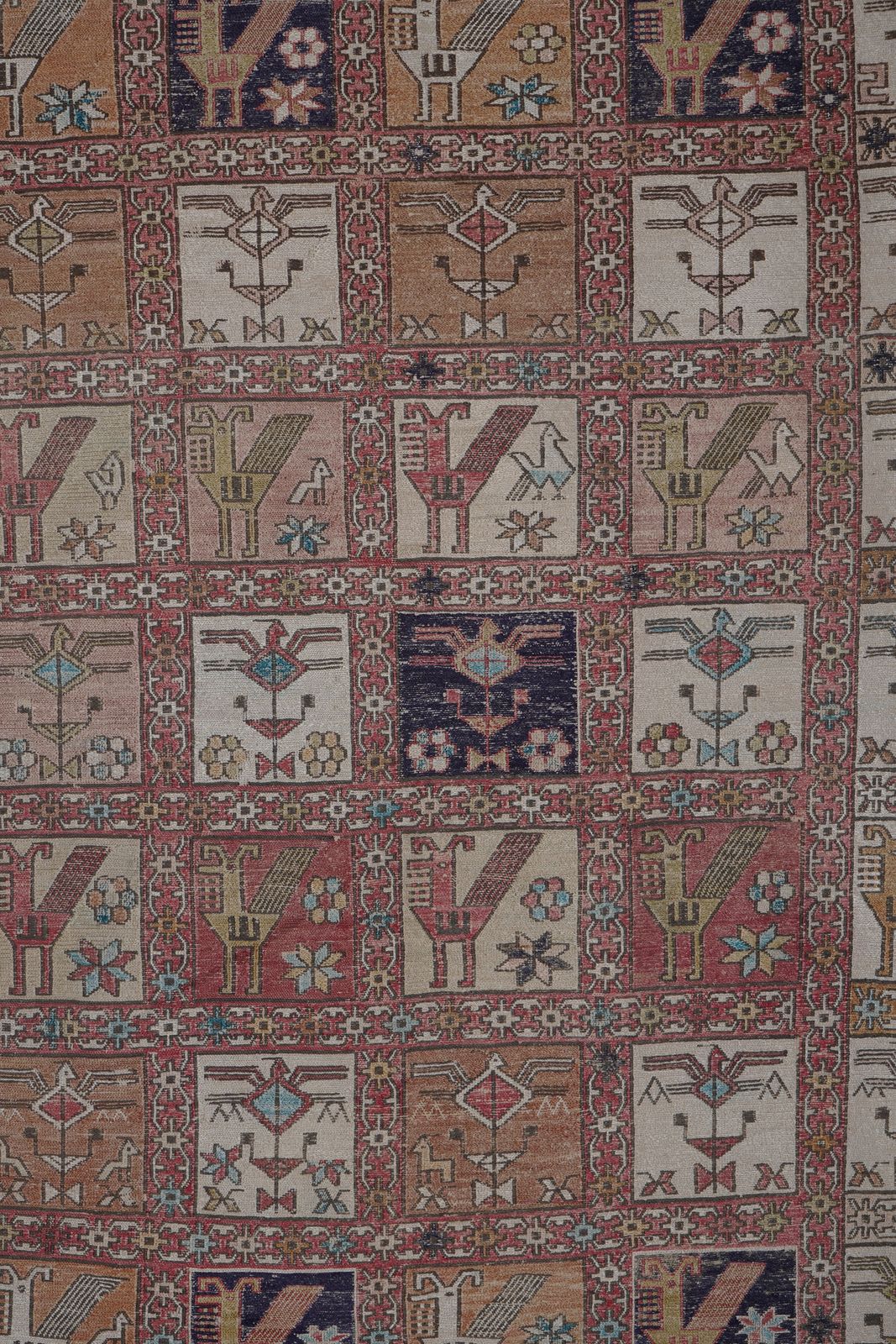 Soumac Kilim Pictorial Animals Rug 4'1'' X 5'8'' photo for sale