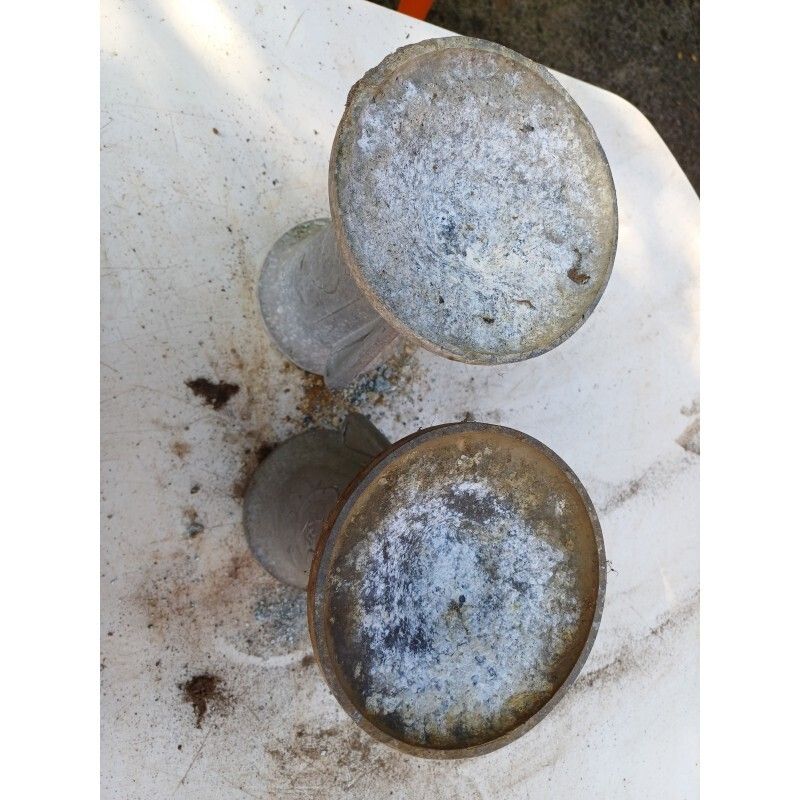 Pair Of Aluminum Vases 1900, 1900s photo 80.0