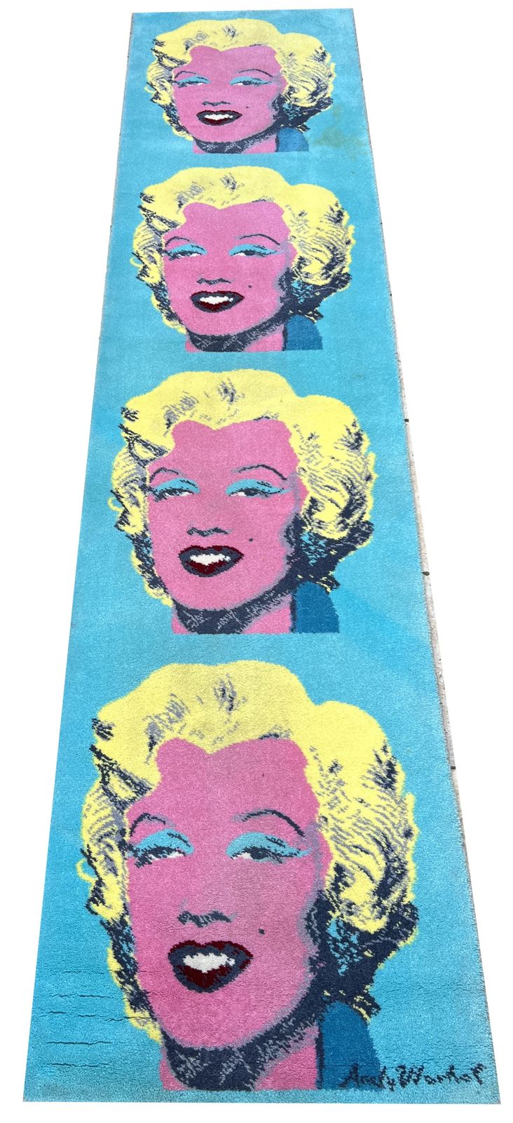 Limited Edition Andy Warhol  Marilyn In Blue Runner Rug By Ege Art Line Axminster photo furniture