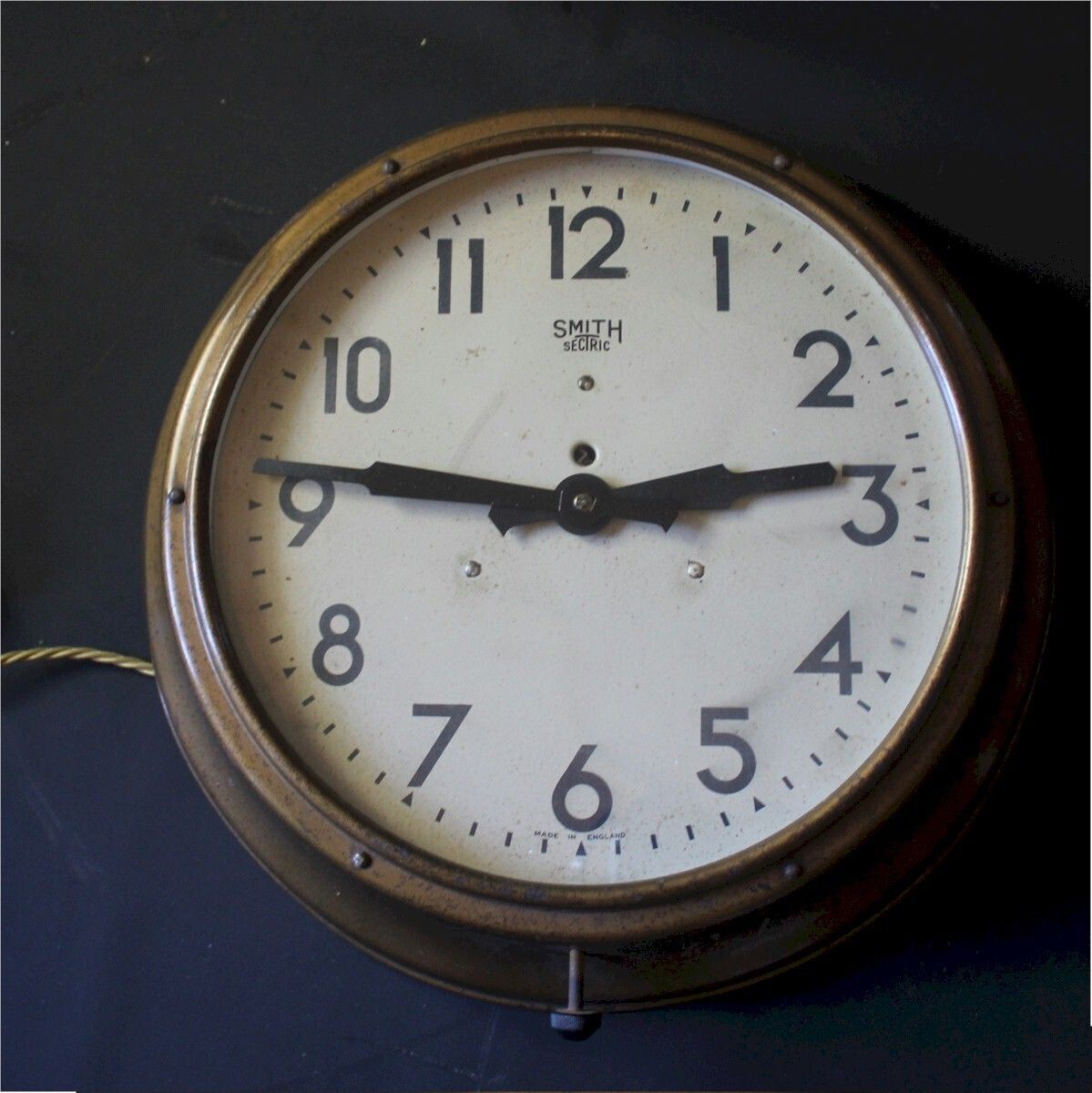 Smiths Sectric Metal Framed Industrial Wall Clock