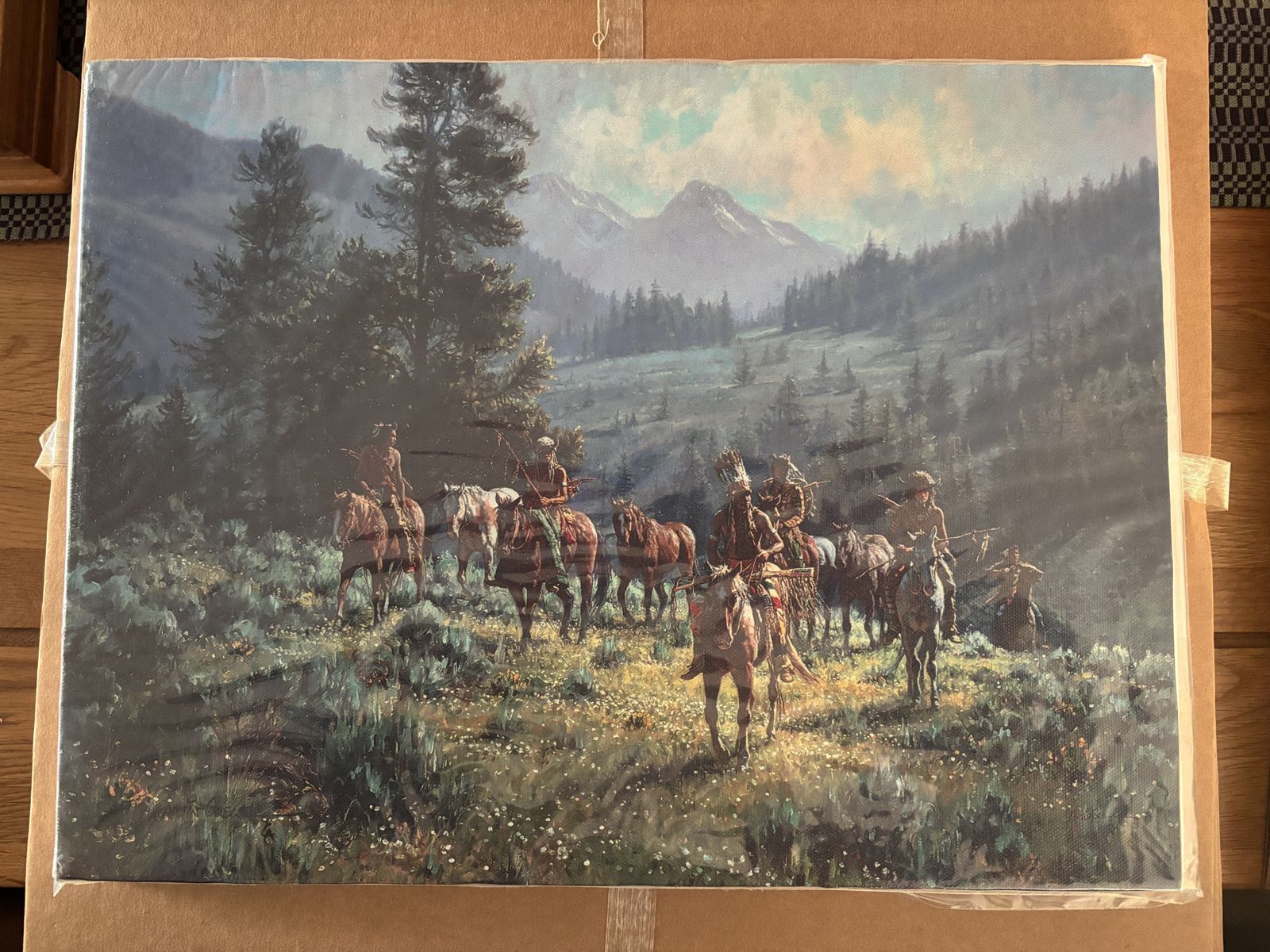 Terpning Cowboy Artists Of America L/E: 5 Canvas Prints And Book photo vintage
