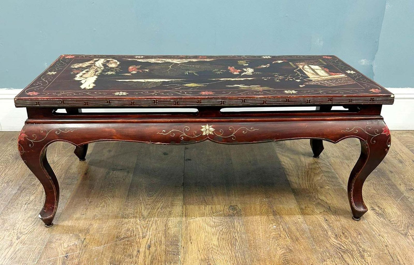 Chinese Lacquered Coffee Table Chinoiserie photo furniture