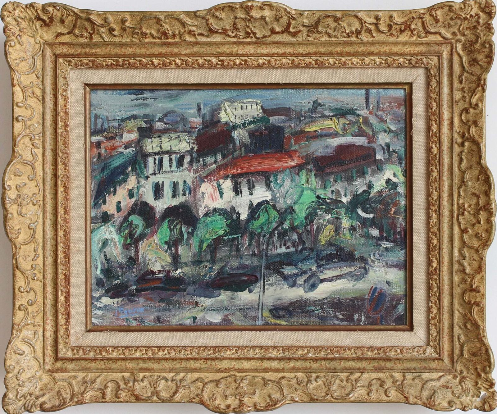 'View Over The City Of Red Roofs' By Guy Le Péqueux (Circa 1960s)