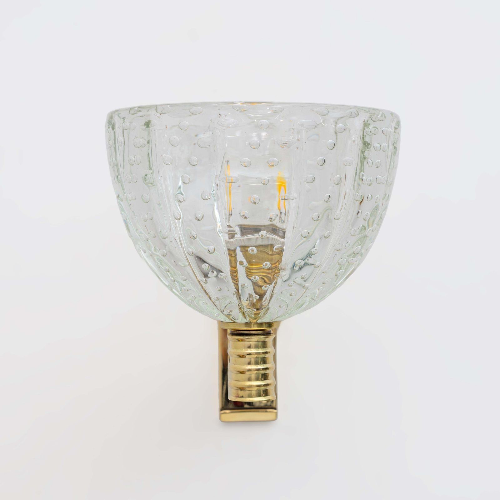 Attributed To Seguso Art Dèco Brass And "Pelugoso" Murano Glass Sconces, Pair photo furniture