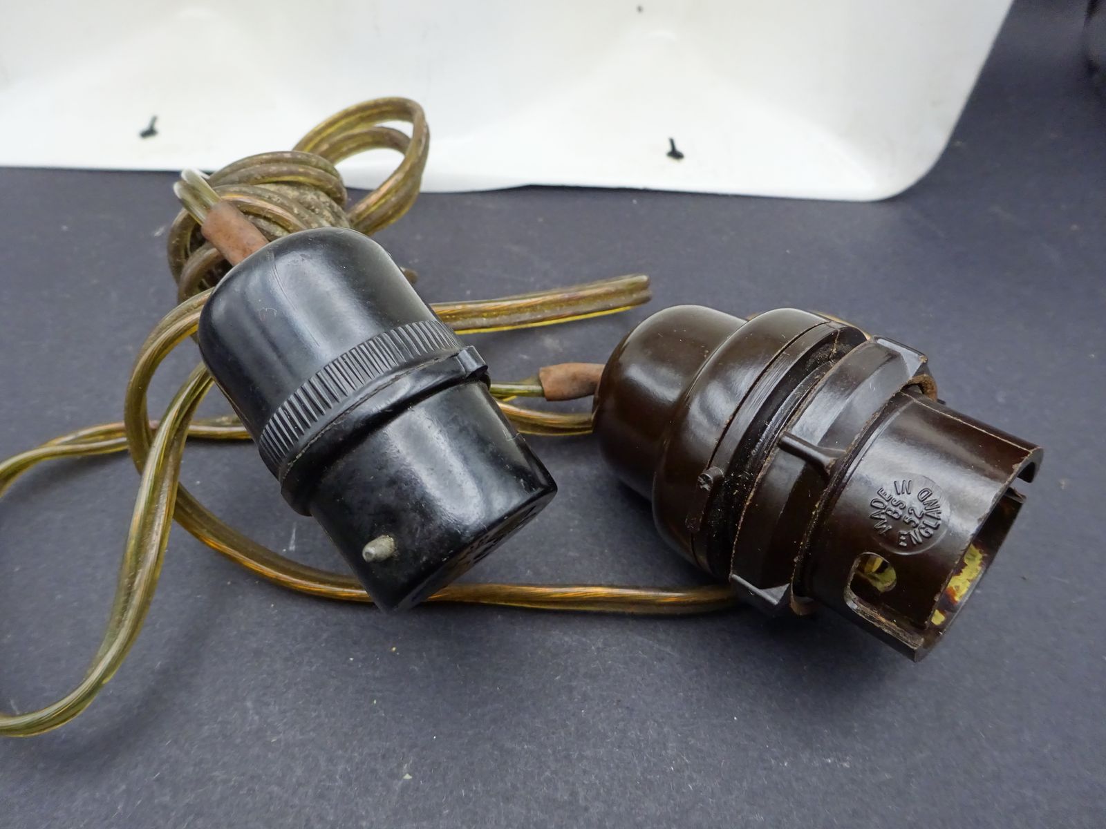 Circa 1940s Plastic & Bakelite Industrial Wall Light For Rewire. Rare Find photo furniture