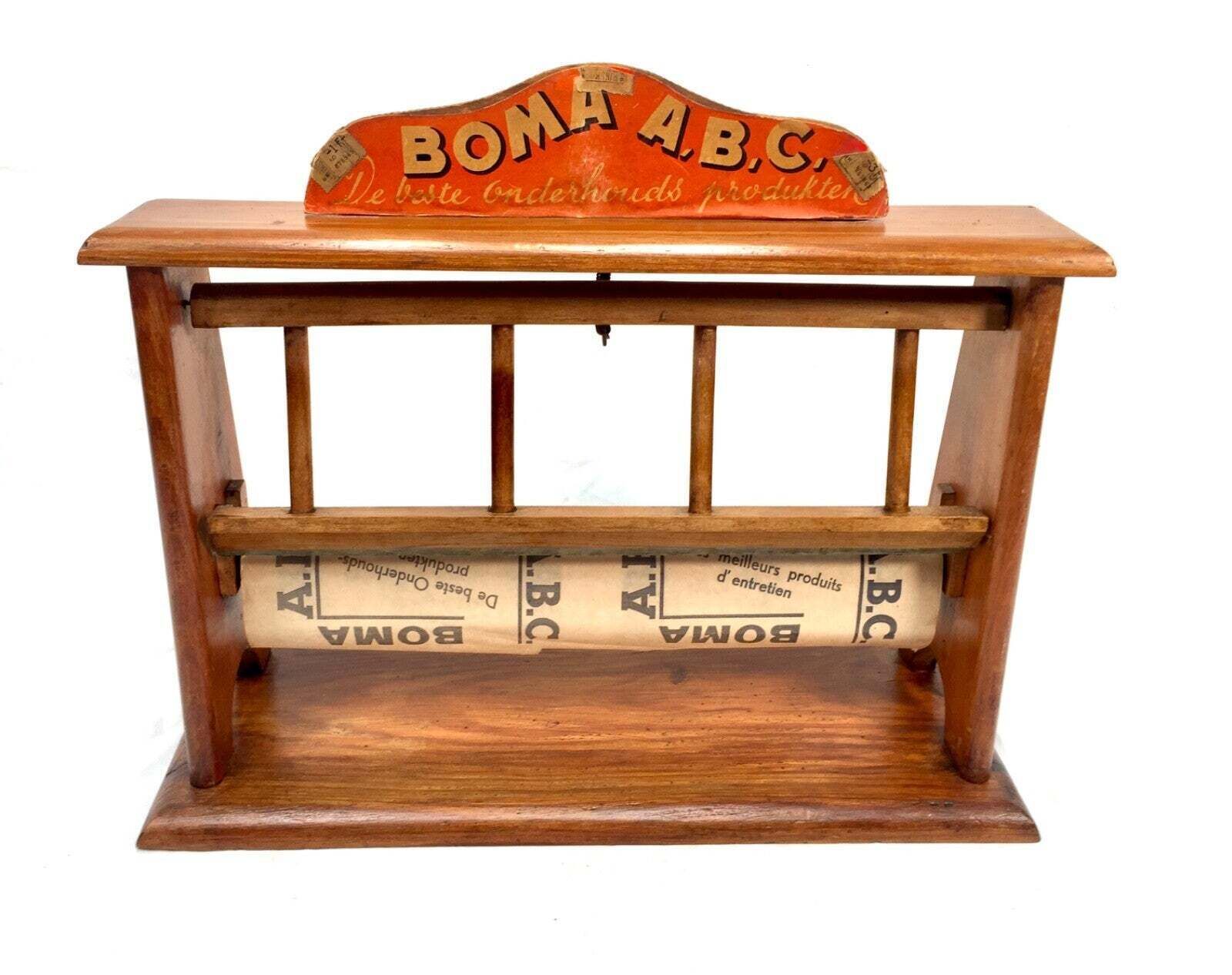 Antique Advertising Haberdashery Shop Counter Paper Roll Dispenser & Cutter photo 289.0