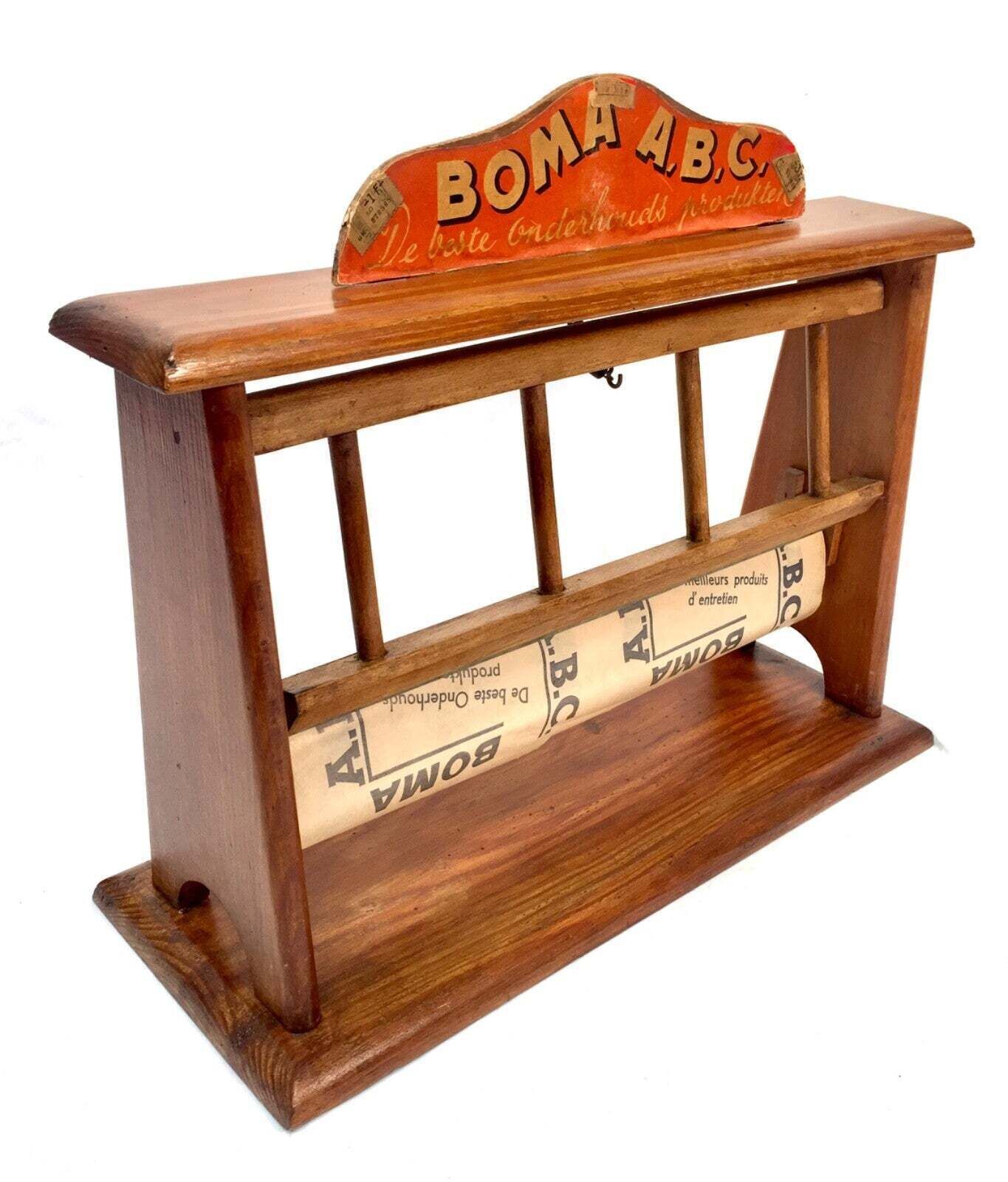 Antique Advertising Haberdashery Shop Counter Paper Roll Dispenser & Cutter photo vinterior