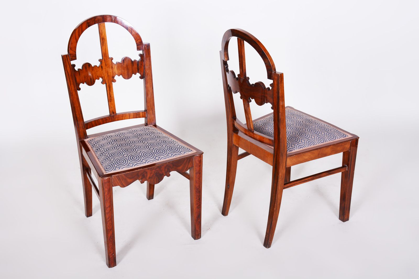 photo vinterior Restored Art Deco Dinig Set, Caucasian Walnut, Thuja, Polished, England, 1920s