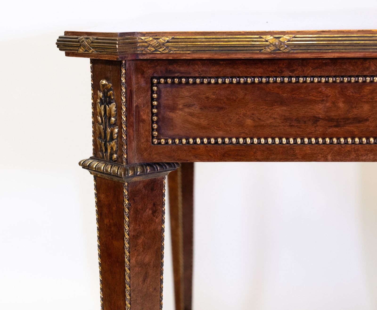 Late 19th Century Plum Pudding & Gilt Centre Side Table Greek Key Louis XVI Revival photo buy