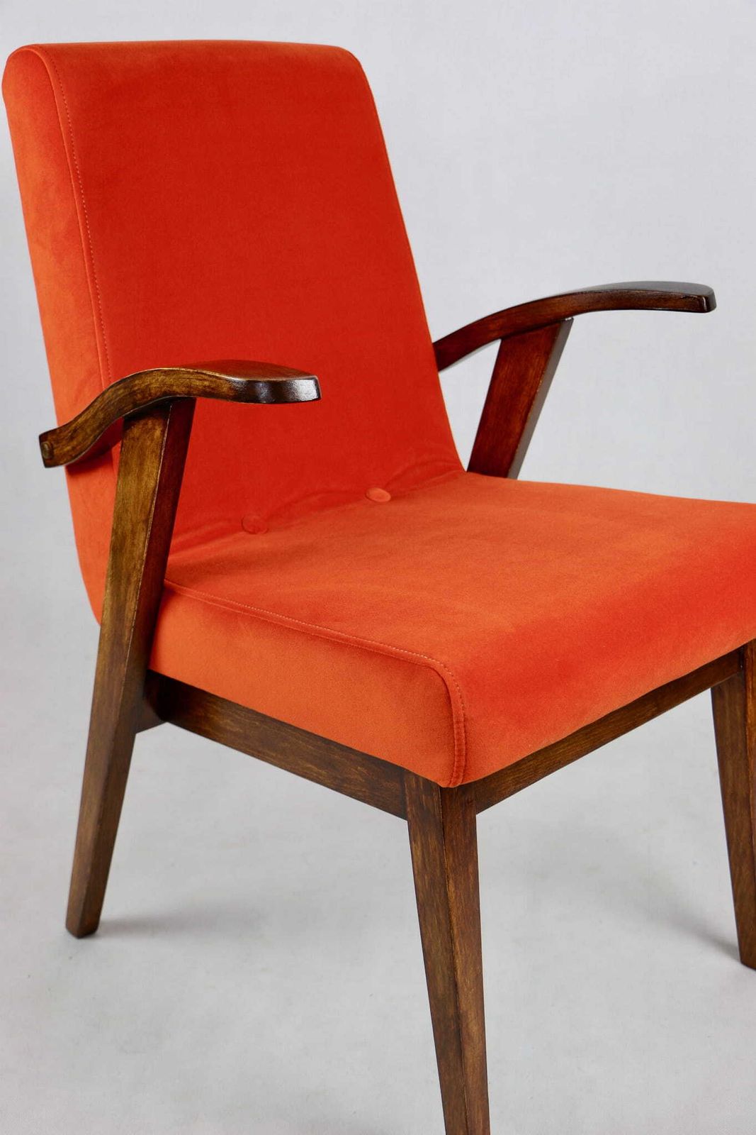 Vintage Armchair 300 123, Designed By Projekt M. Puchały, Orange   Orange photo vintage