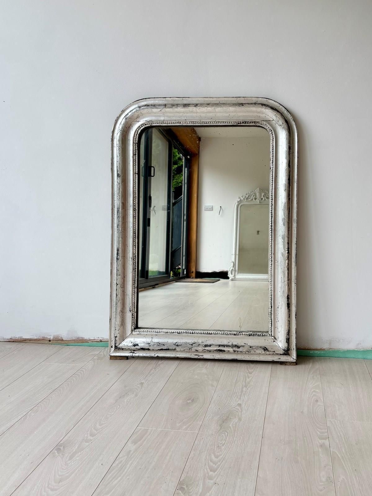 Silver Antique French Louis Philippe Mirror