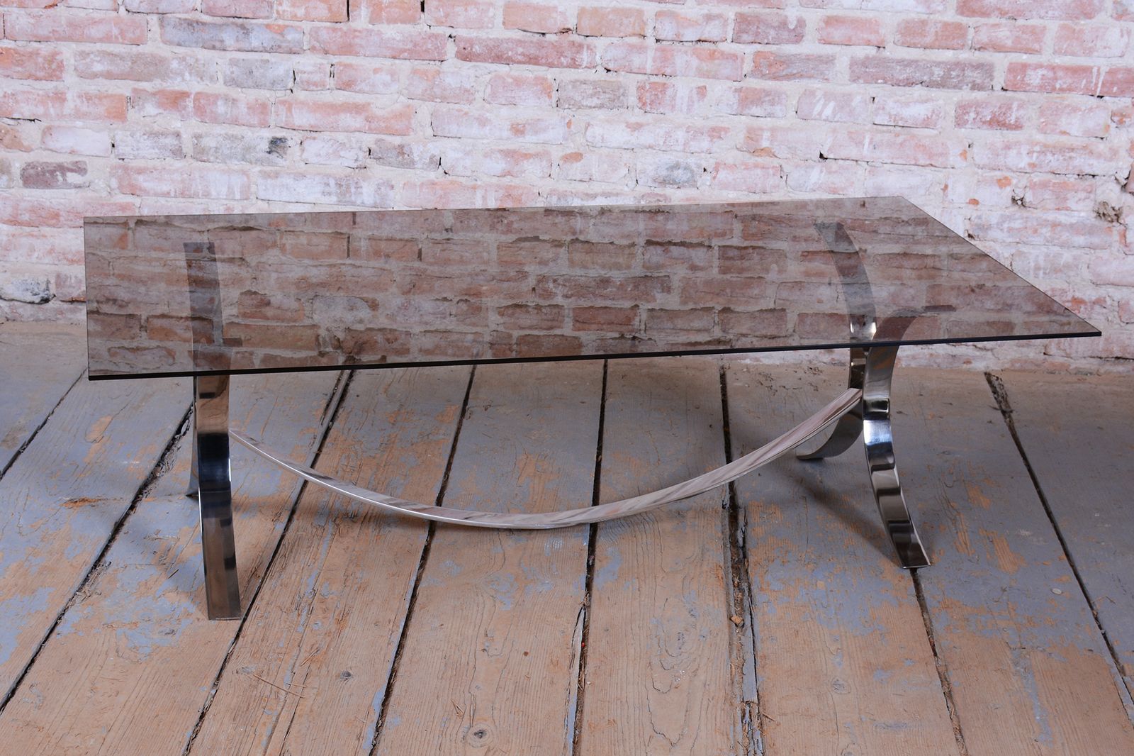 Original Mid Century Dinig Table, By O. Borsani, Chrome, Glass, Italy, 1960s photo furniture