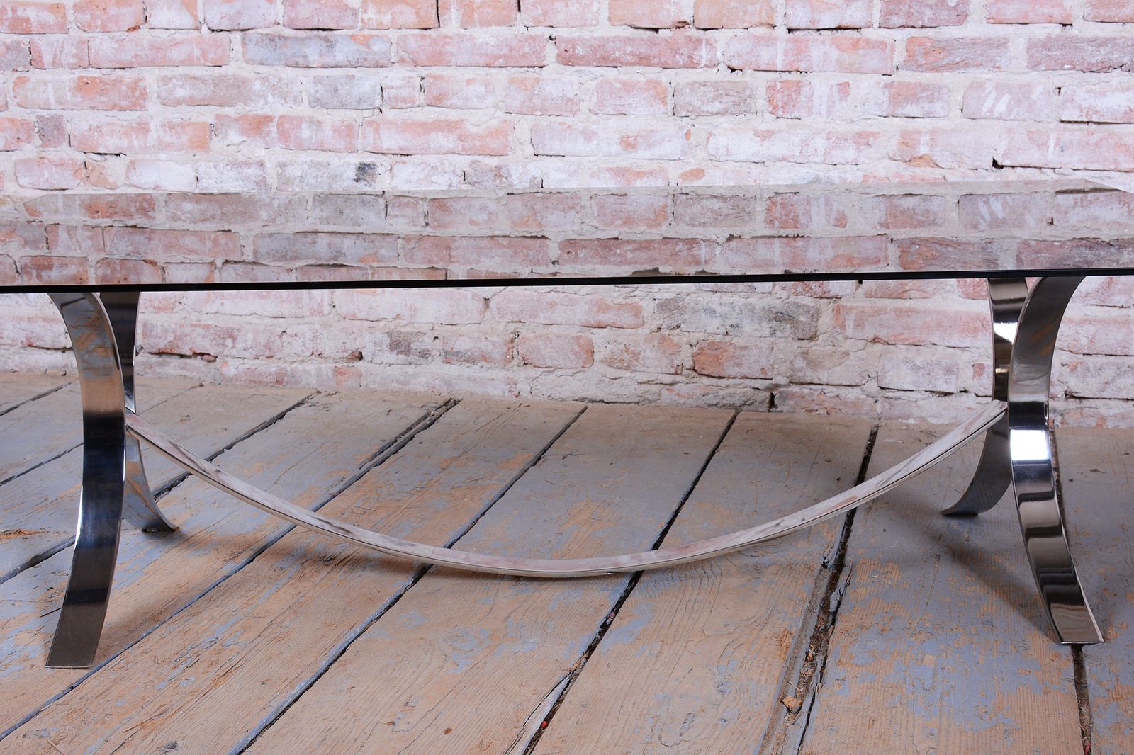 Original Mid Century Dinig Table, By O. Borsani, Chrome, Glass, Italy, 1960s photo vinterior