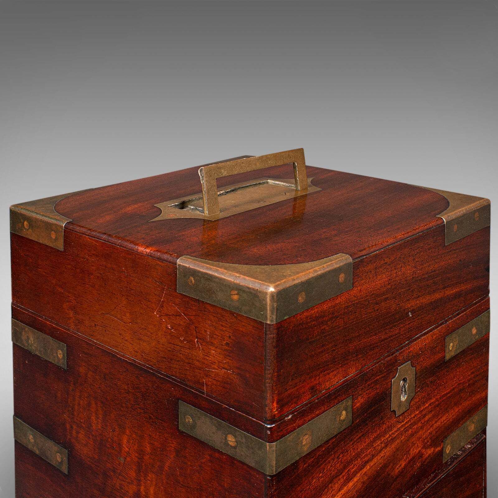 Antique Campaign Apothecary Box, English, Chemist’s Case, Georgian, Circa 1780 photo vintage