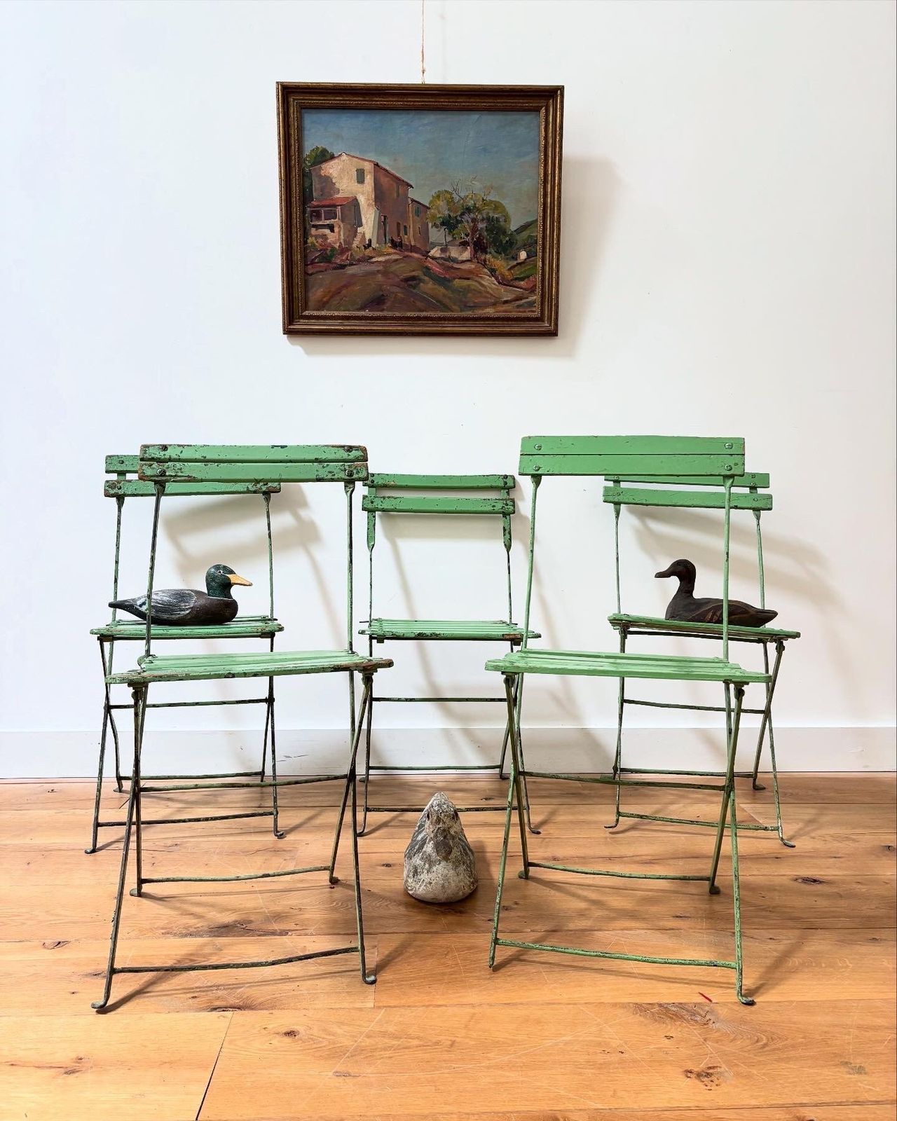 Set Of Five French Folding Garden Chairs photo furniture