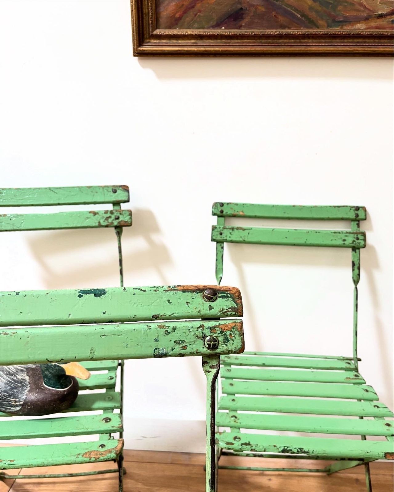 Set Of Five French Folding Garden Chairs photo vinterior