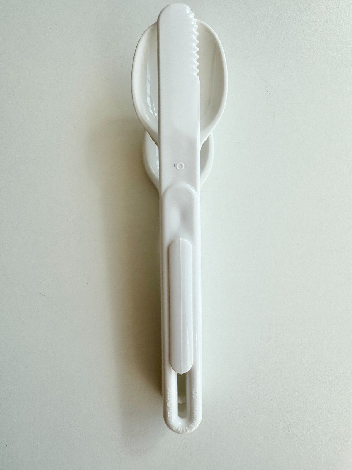 Idg Marketing White Plastic Picnic Cutlery Sets 1986 photo vintage
