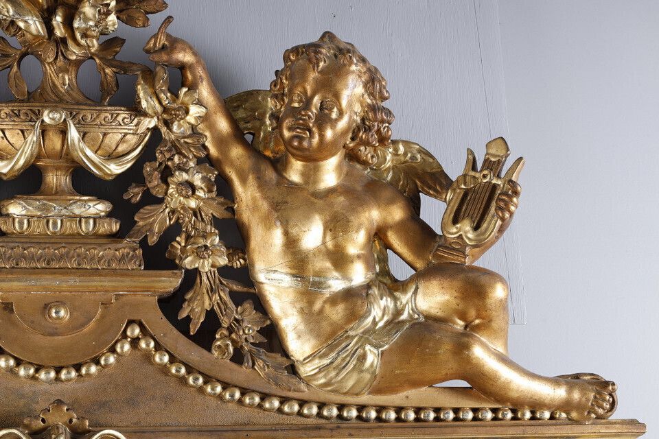 photo furniture Monumental Louis XVI Style Mirror, Work From The Napoleon III Period