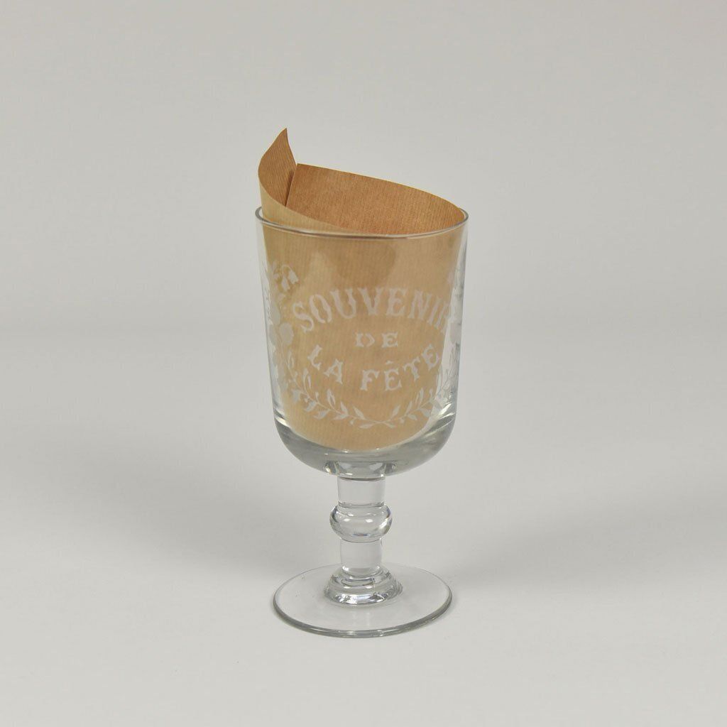 ‘Souvenir De La Fete’ Glass Vintage Goblet