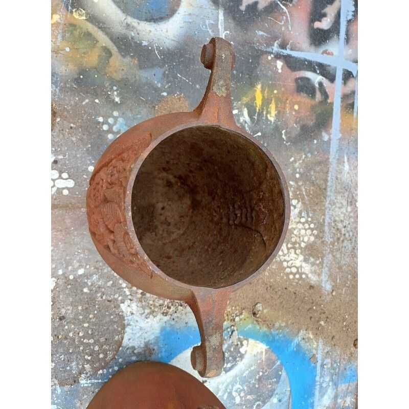 Pair Of Art Deco Cast Iron Vases From Charleville Mézières photo for sale
