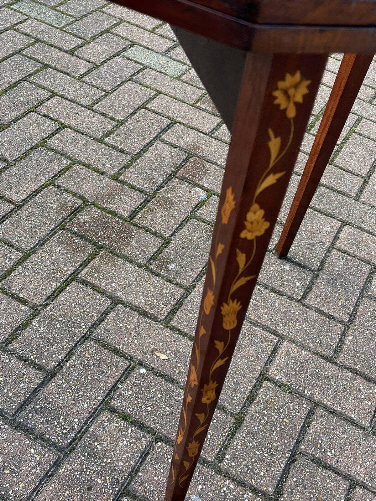 photo for sale 18thc Dutch Marquetry Games Table With Fold Over Lid & Card Playing Area