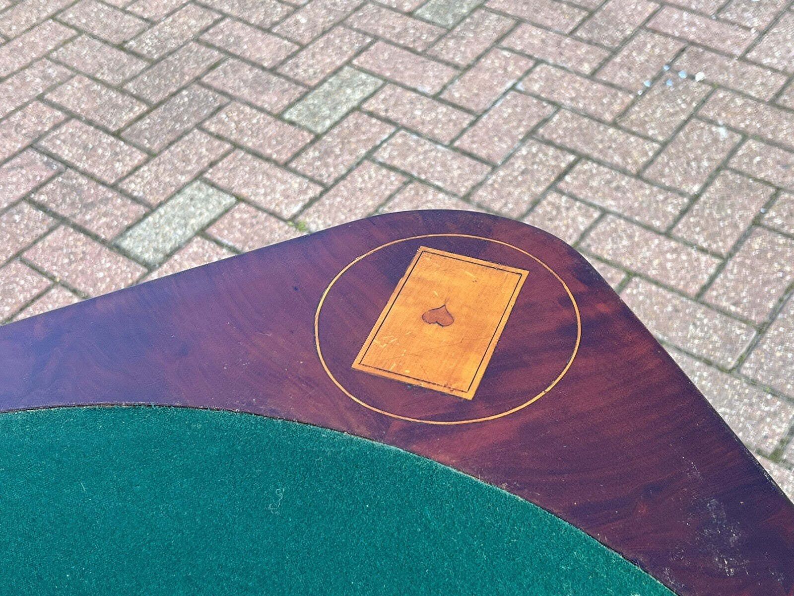 Early Dutch Marquetry Games Table With Fold Over Lid And Card Playing Area photo buy