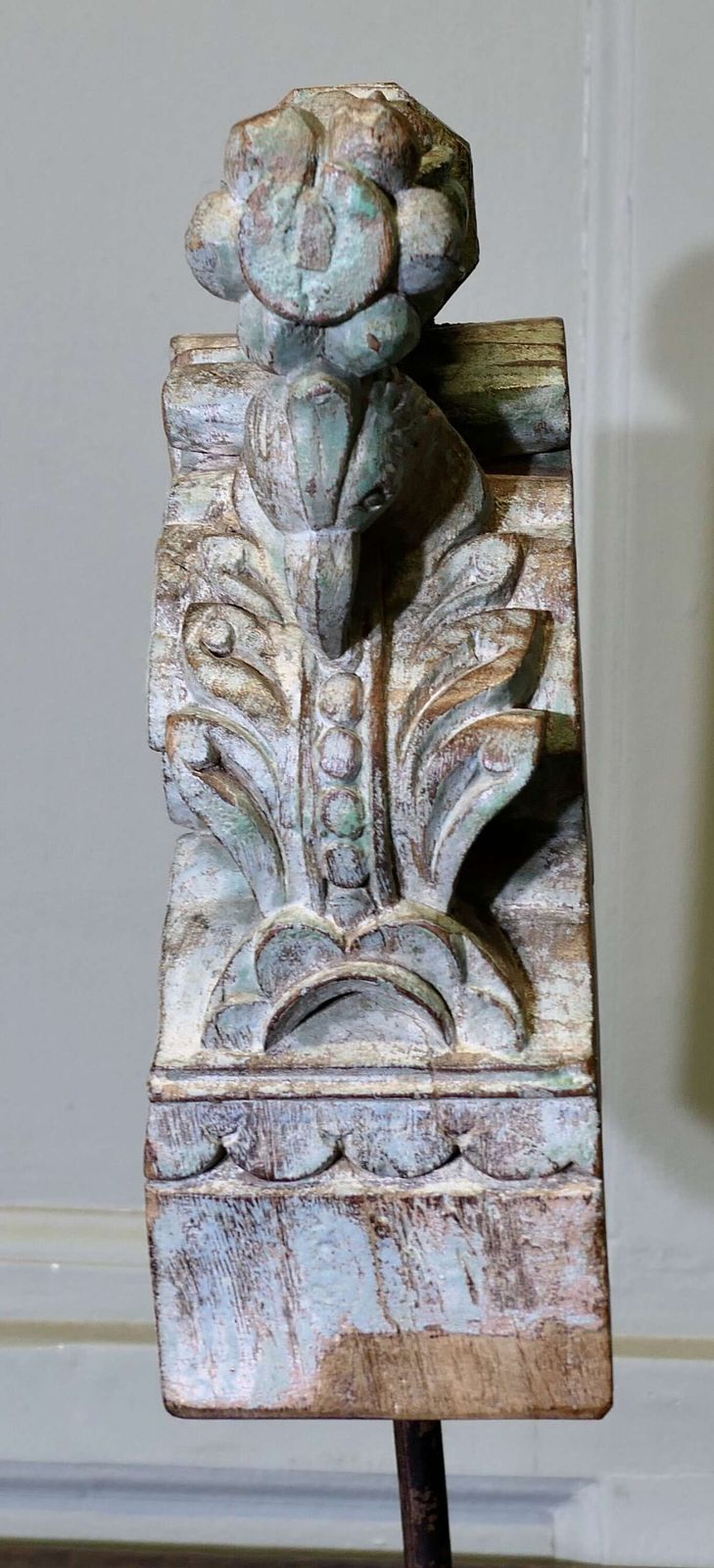 Ancient Carved Wooden Architectural Indian Roof Decoration photo Home Decor