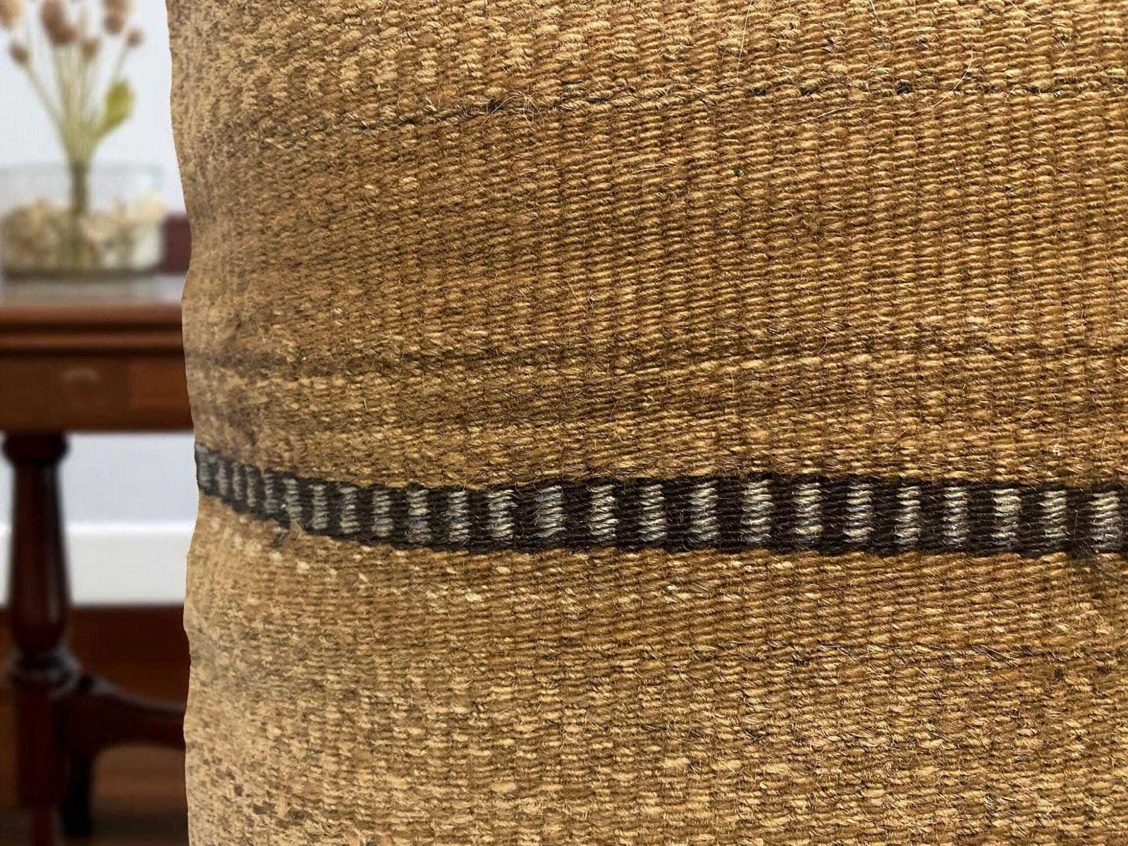 Hand Made Kilim Faced Cushion 12 X 20 Inches, Anatolian Kilim Pillow, Handmade Cushion Cover, Turkish Decor, Home Decor Accent photo vintage