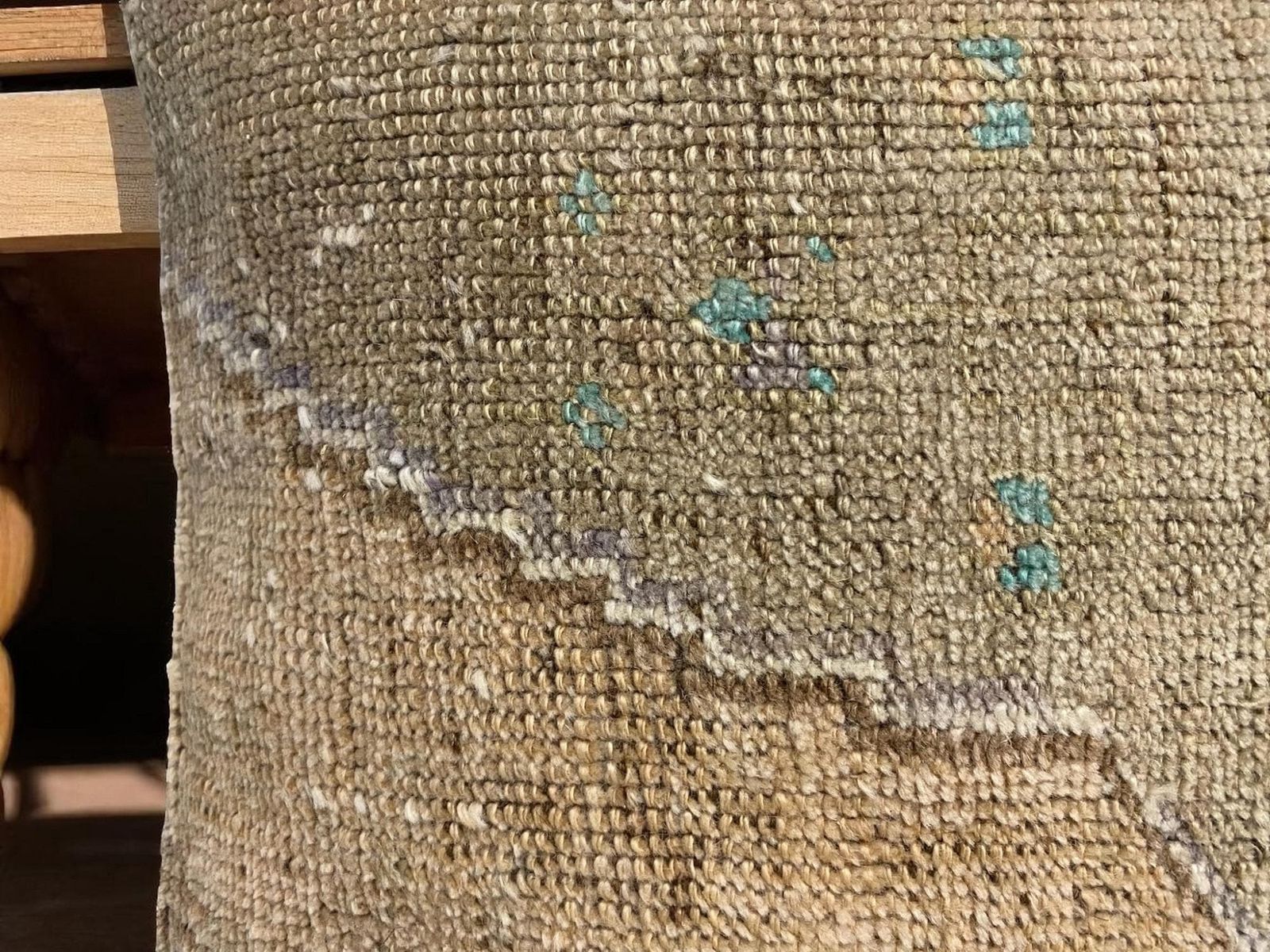 Hand Made Kilim Faced Cushion 16 X 16 Inches, Anatolian Kilim Pillow, Handmade Cushion Cover, Turkish Decor, Home Decor Accent photo vinterior