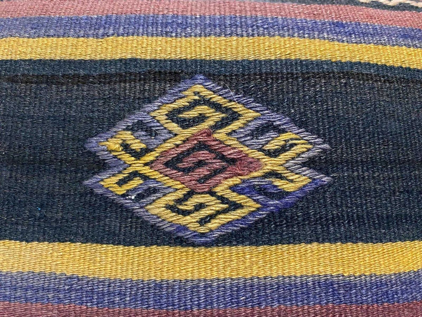 Hand Made Kilim Faced Cushion 16 X 16 Inches, Anatolian Kilim Pillow, Handmade Cushion Cover, Turkish Decor, Home Decor Accent photo vintage