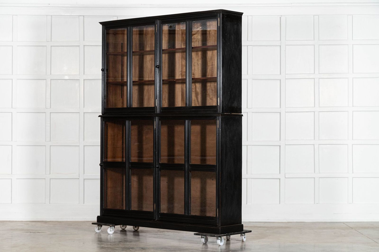 Large English 19thc Ebonised Mahogany Glazed Cabinet photo 5118.0