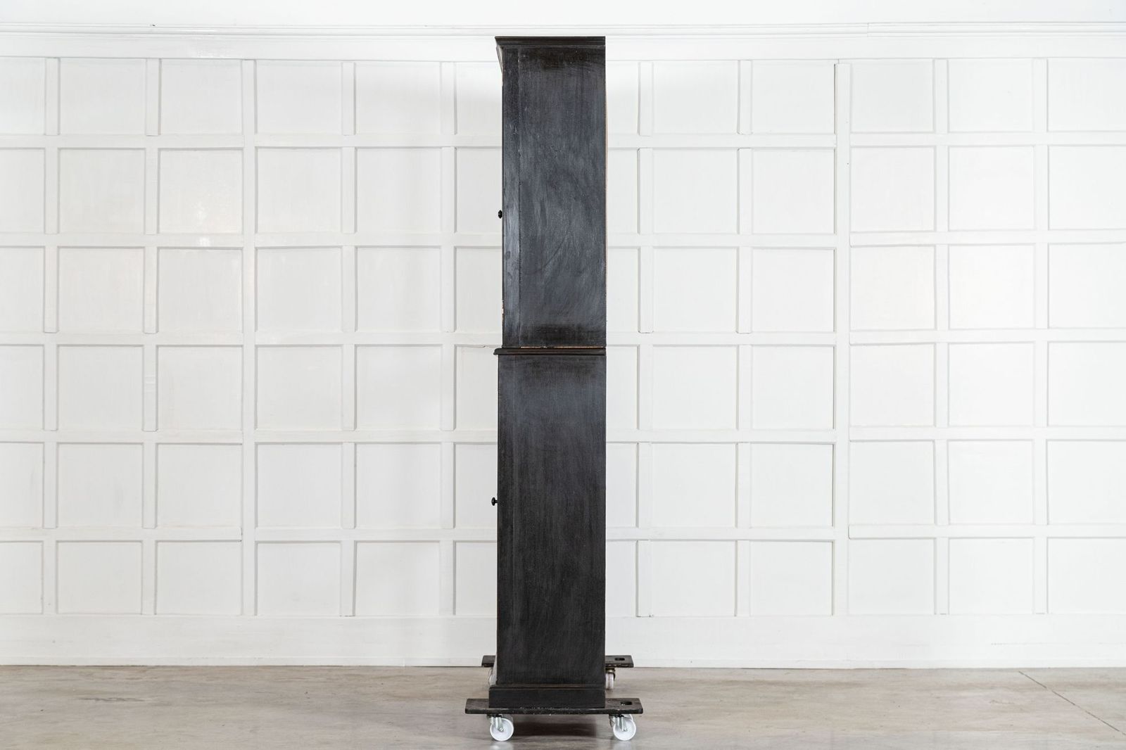 Large English 19thc Ebonised Mahogany Glazed Cabinet photo vinterior
