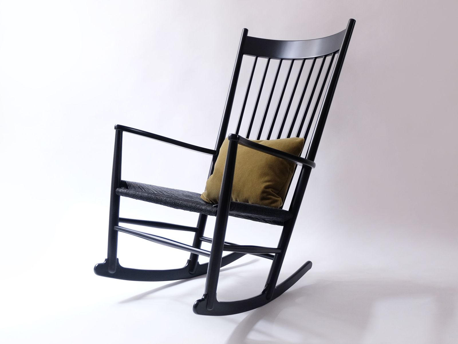 Mid Century Modern Hans Wegner "J16" Rocking Chair, Stamped 1966, Fully Restored photo furniture